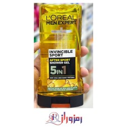 ژل دوش مردانه لورآل مدل Invincible Sport حجم 300 میل